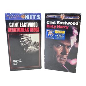 VTG Clint Eastwood VHS Lot Of 2 Tapes Dirty Harry & Heartbreak Ridge Sealed New